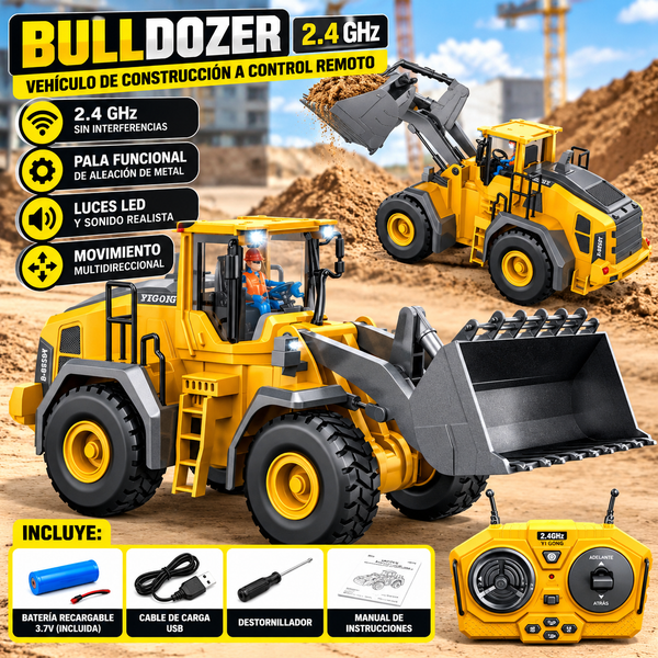 Bulldozer Control Remoto Premium Excavadora