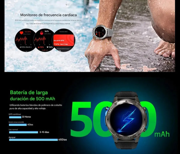 Smartwatch Dm56 5Atm Sumergible