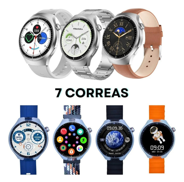 Reloj Smartwatch Inteligente Hombre 8 En 1 Watch 4 Pro