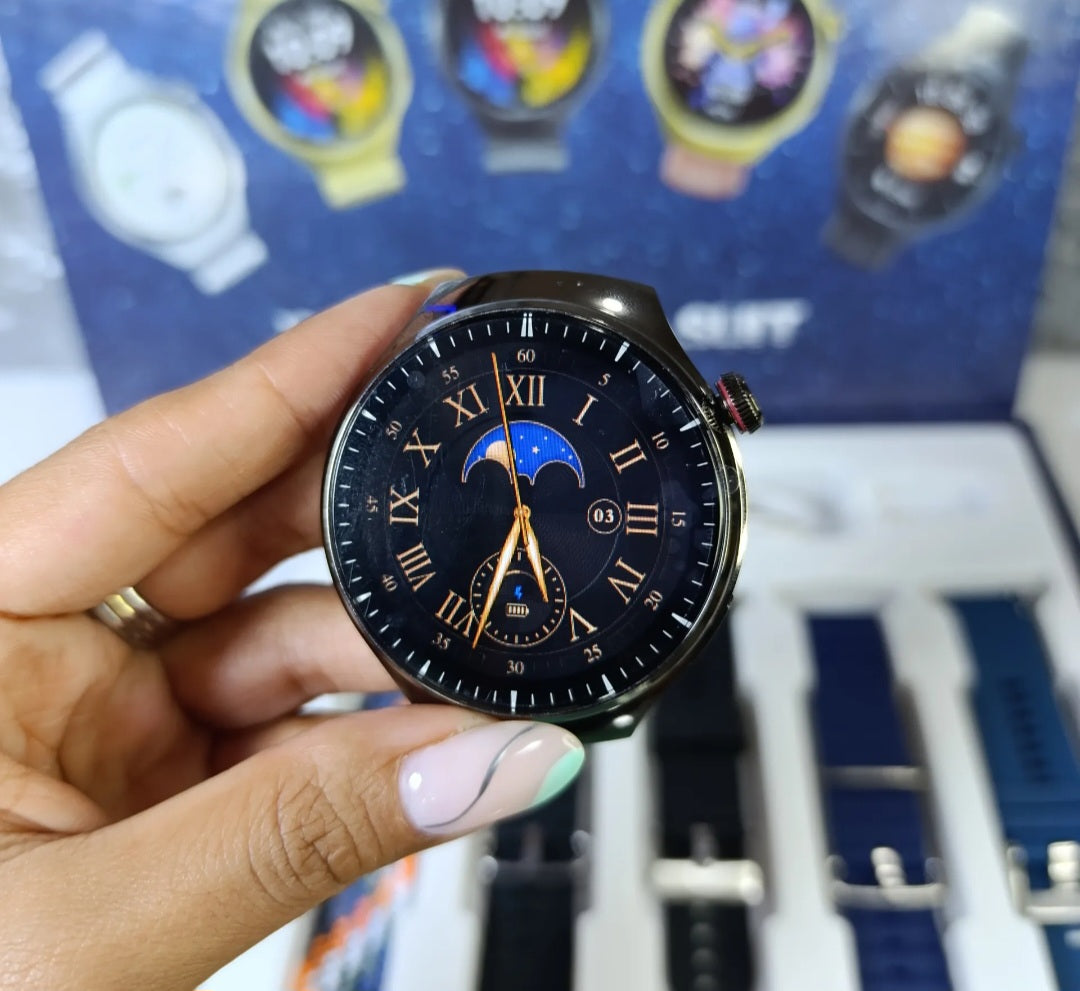 Reloj Smartwatch Inteligente Hombre 8 En 1 Watch 4 Pro