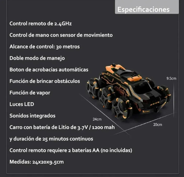 Auto Todo Terreno Control Remoto Acrobacias