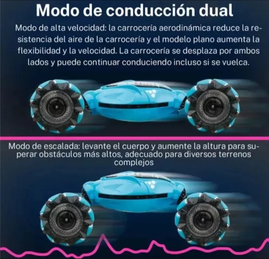 Auto Stunt Rc Doble Control para Niños