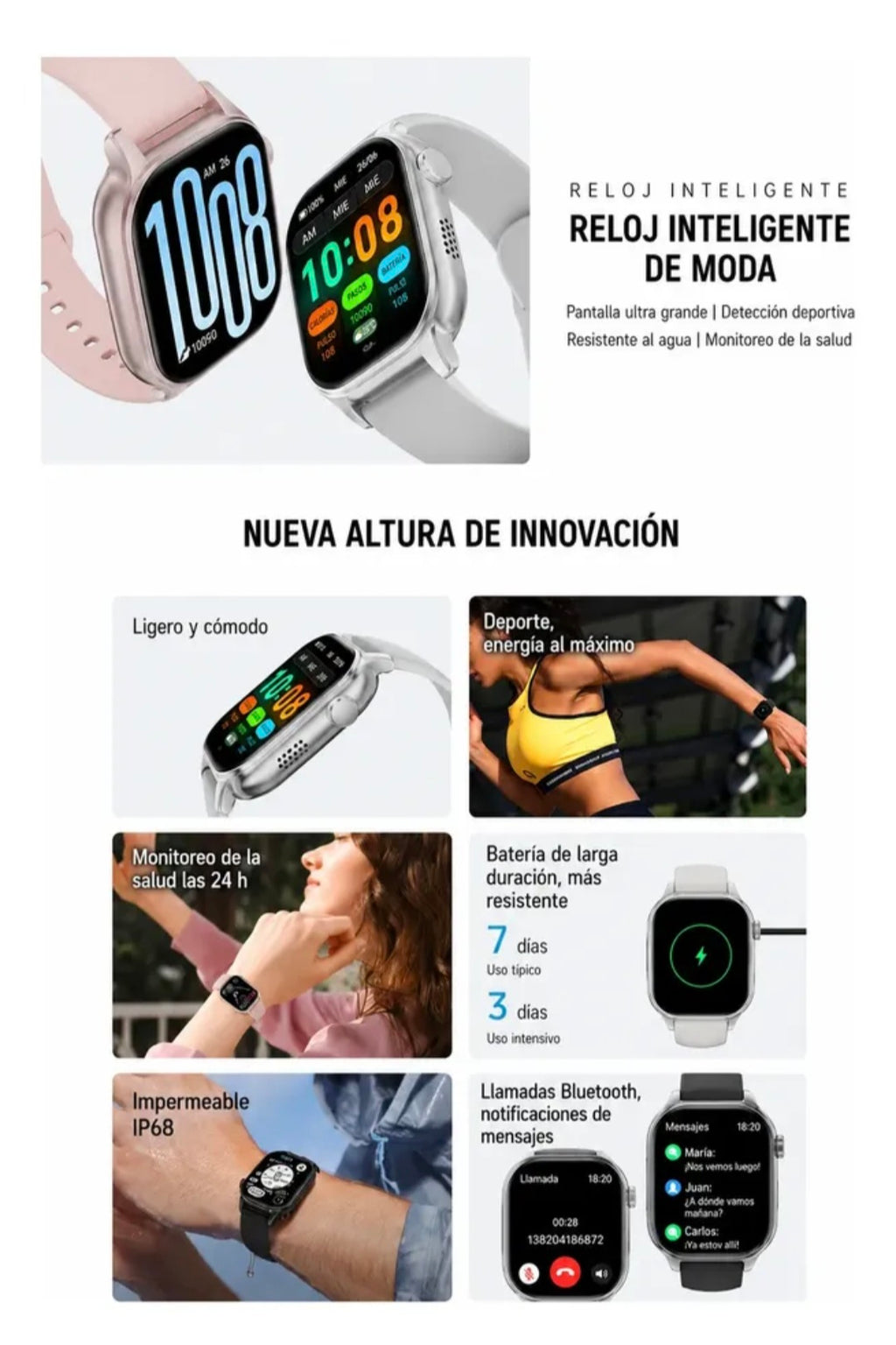 Smartwatch Gw13 Pro 3 Correas