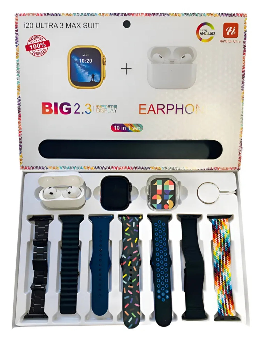 Smartwatch I20 Ultra 3 Max 10 en 1