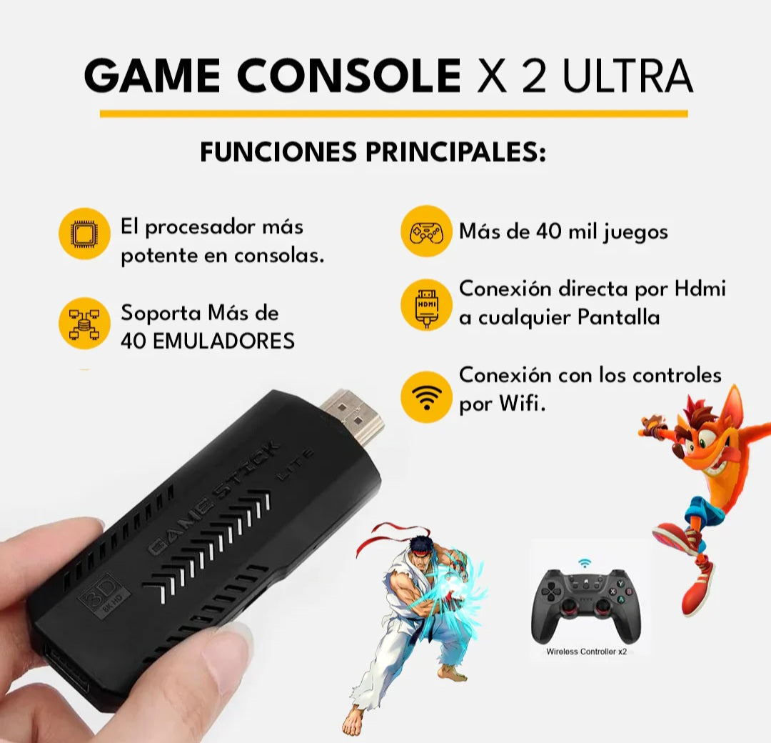 Consola Game Stick X2 Ultra 2025