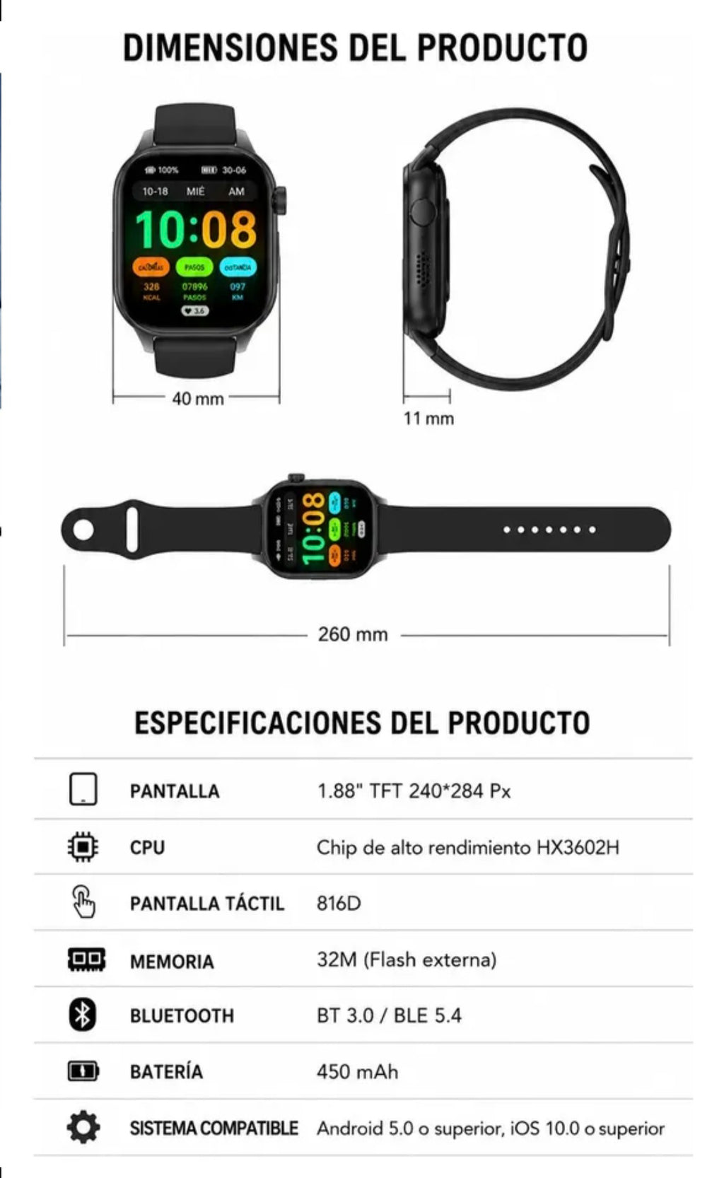 Smartwatch Gw13 Pro 3 Correas
