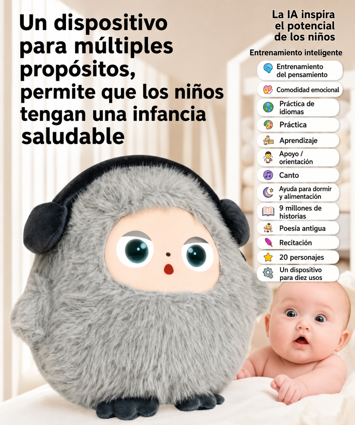 Peluche Interactivo Labubu con inteligencia artificial