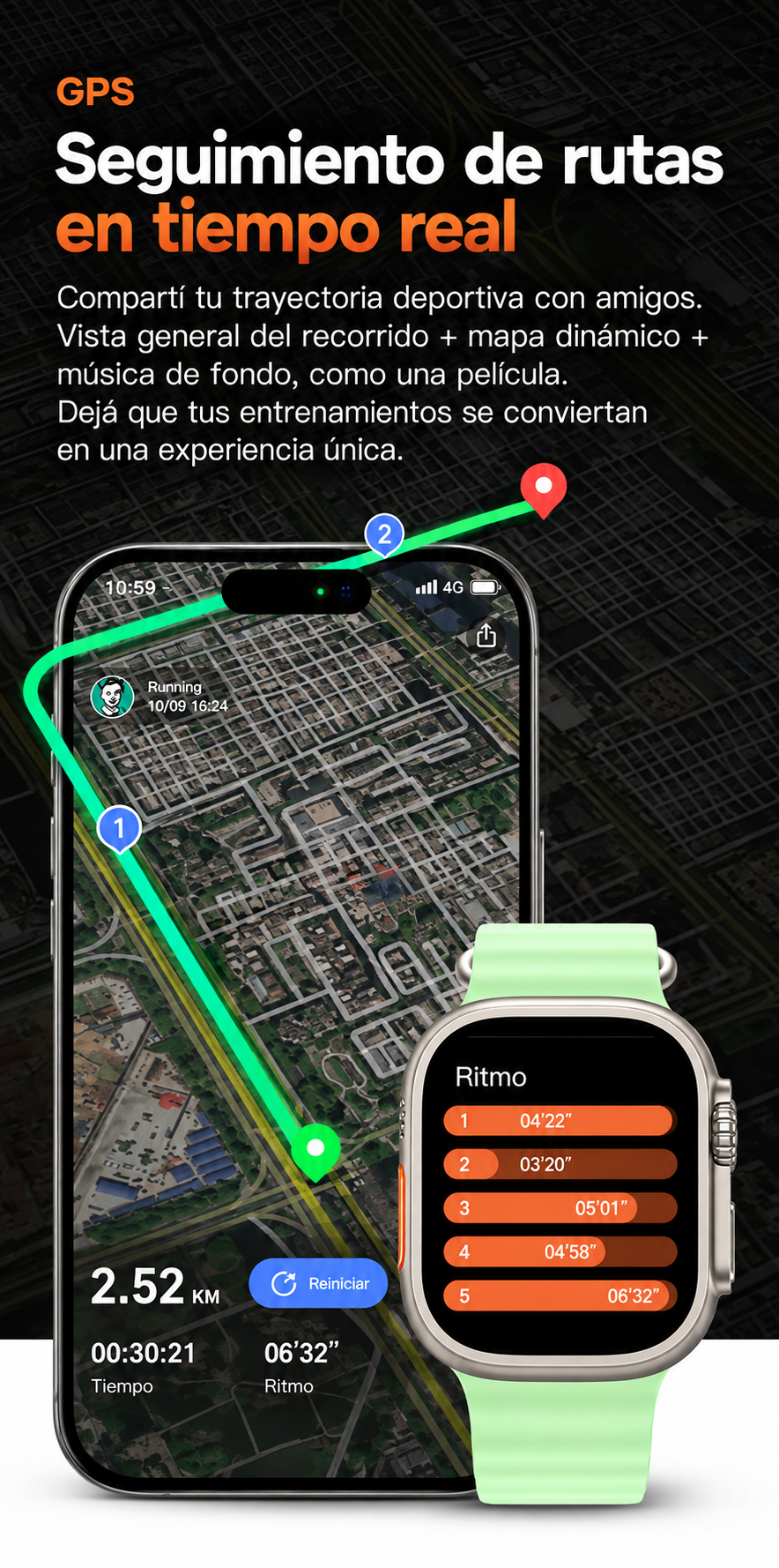 Smartwatch Ultra5X Responde wpp