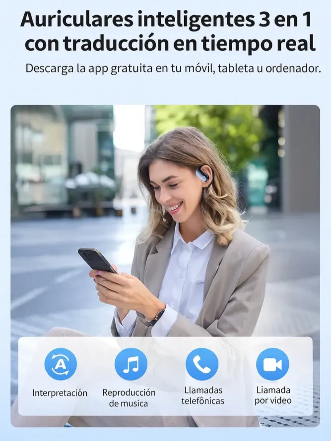 Auriculares Traductor en tiempo real