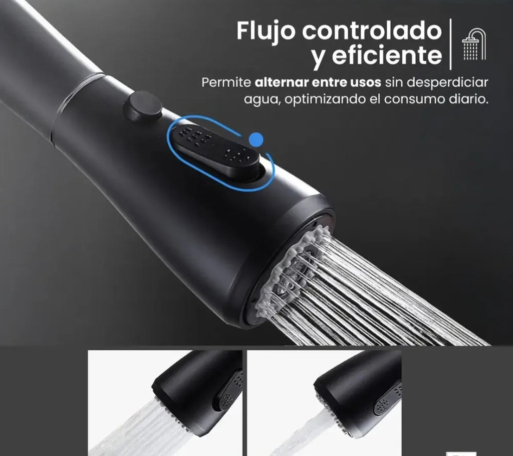 Monocomando 3 en 1 Apto para purificador Cobre