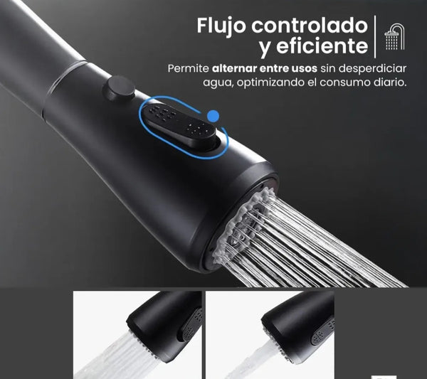 Monocomando 3 en 1 Apto para purificador Cobre
