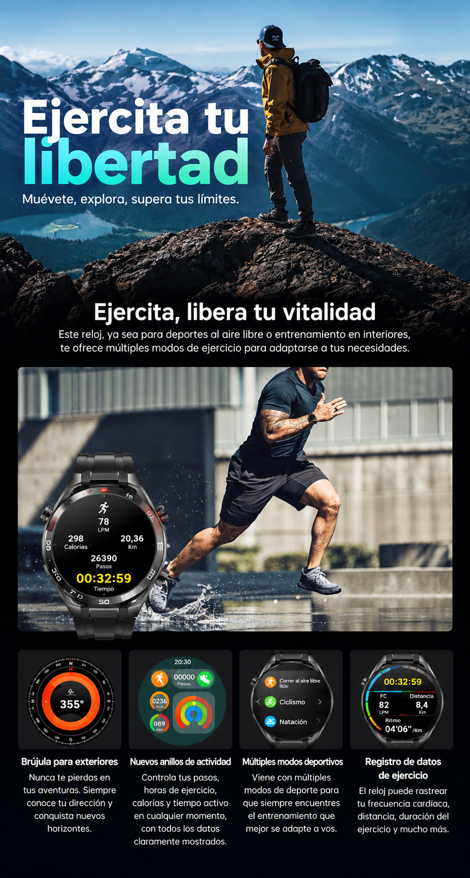 Smartwatch Hombre Deportivo Responde wpp