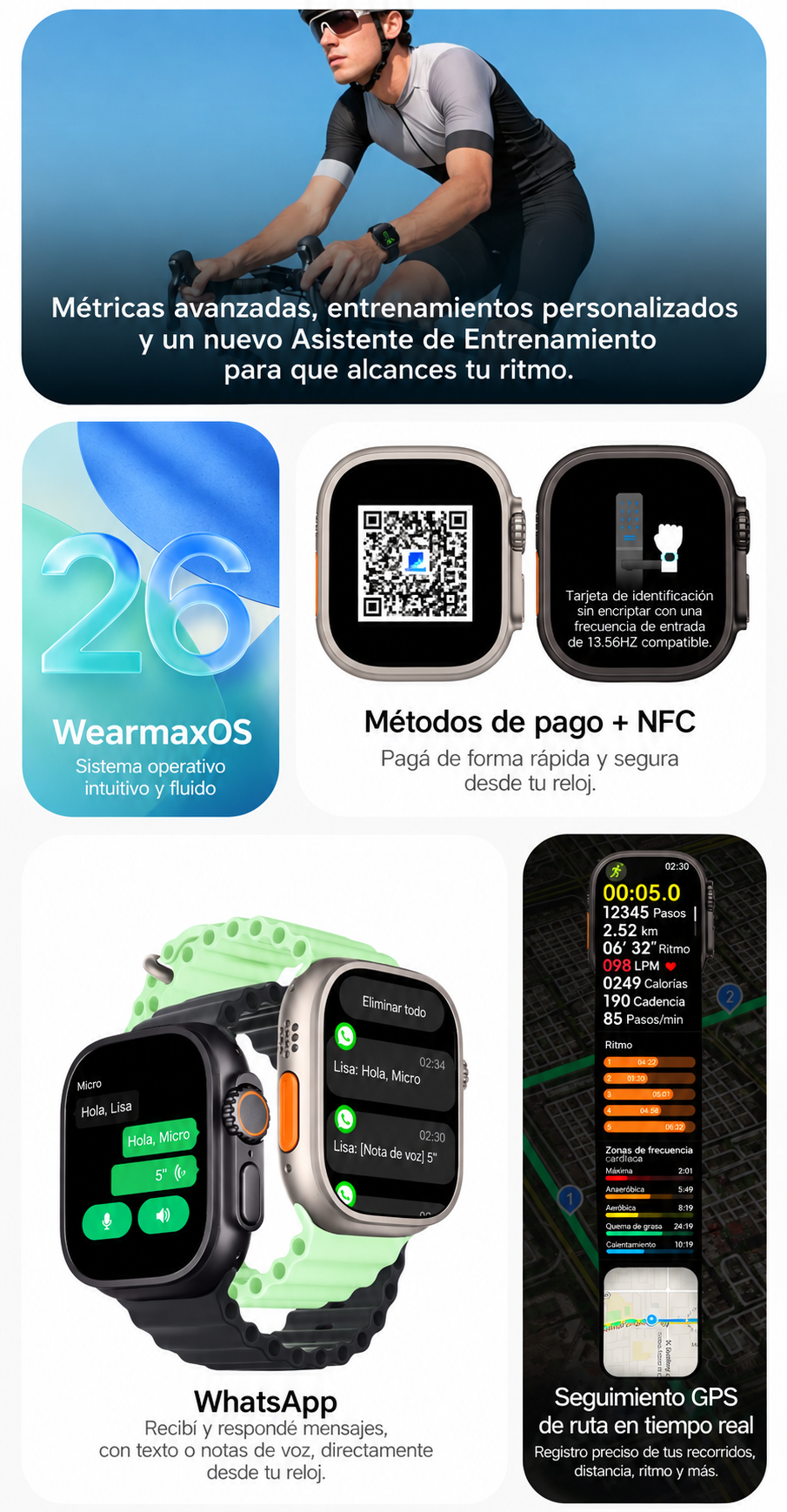 Smartwatch Ultra5X Responde wpp
