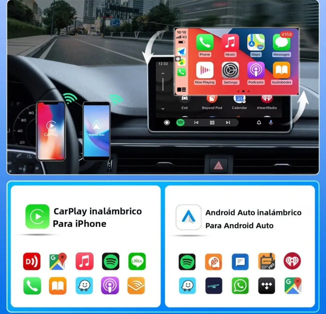 Adaptador Inalambrico Compatible Apple CarPlay Android Auto