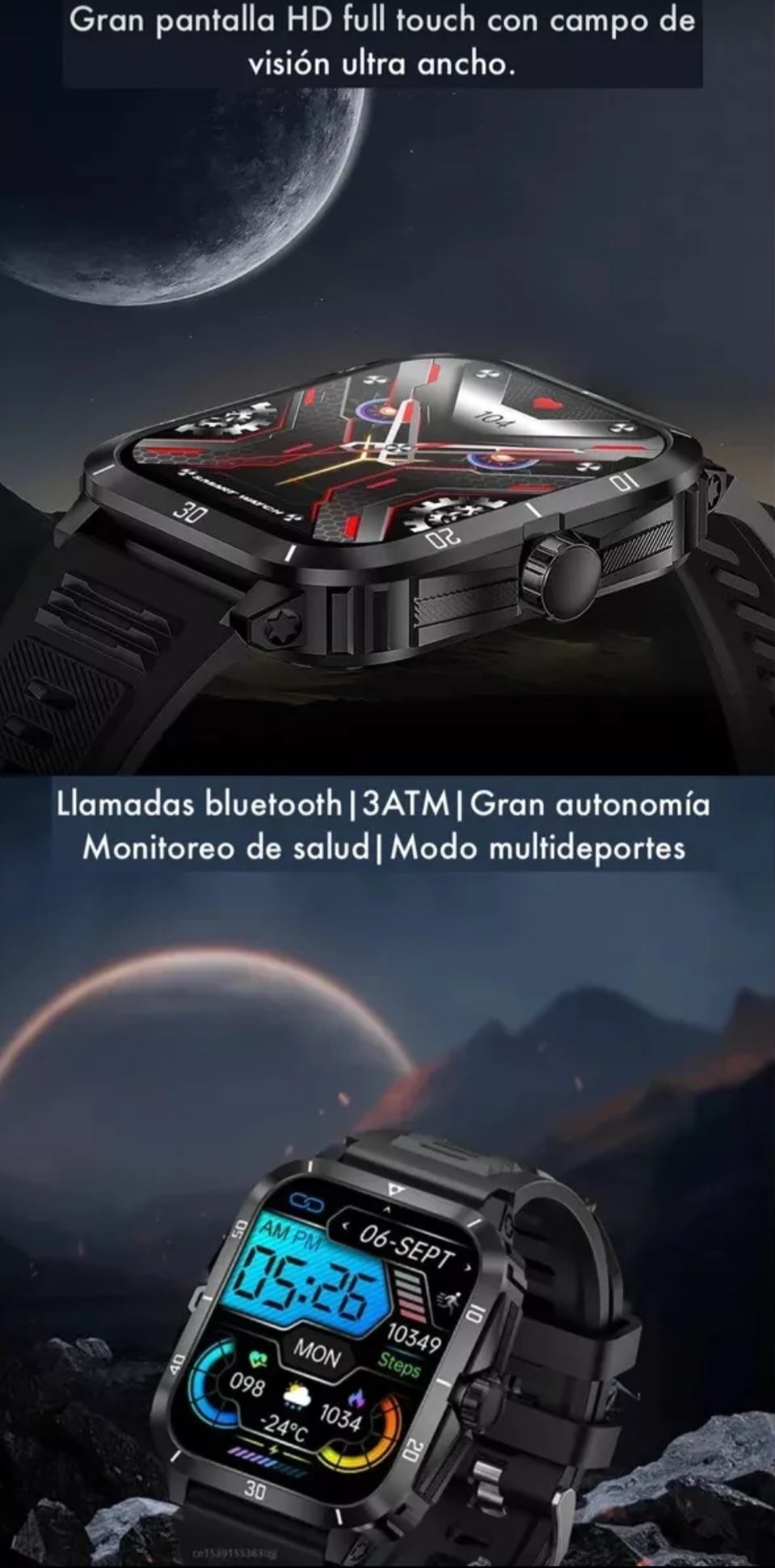 Smartwatch sumergible kt71 3atm