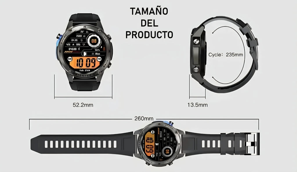 Smartwatch Dm56 5Atm Sumergible