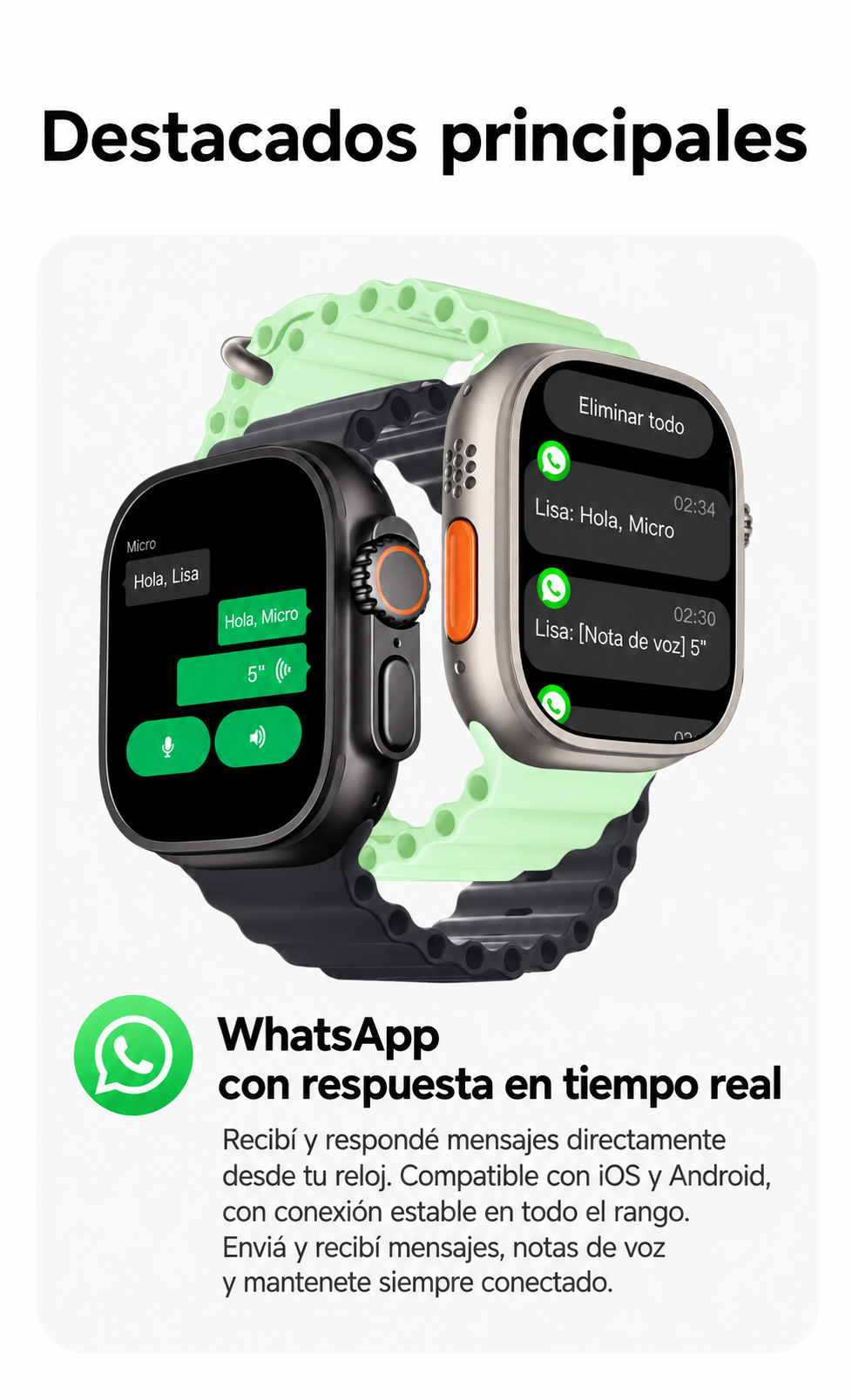Smartwatch Ultra5X Responde wpp