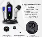 Cargador Auto Electrico 32a Tipo 2 Portatil Schuko 5m