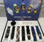 Reloj Smartwatch Inteligente Hombre 8 En 1 Watch 4 Pro