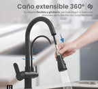 Monocomando 3 en 1 Apto para purificador Cobre