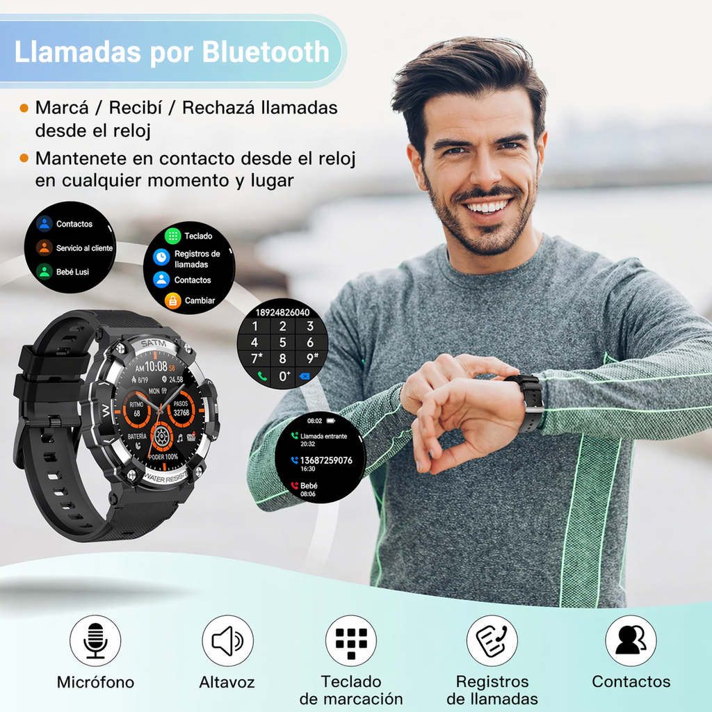 Smartwatch Deportivo con linterna