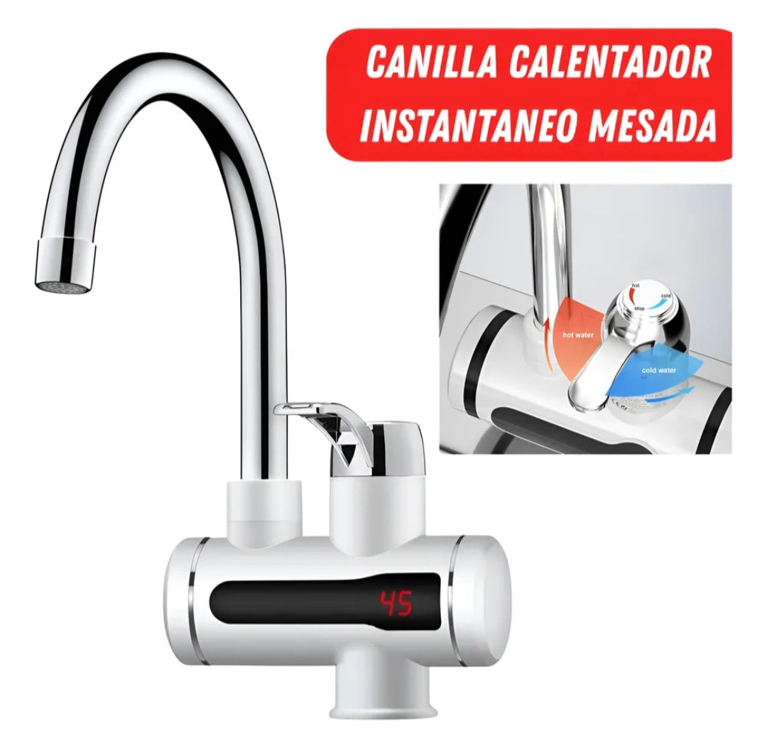 Calentador De Agua Instantáneo Eléctrico Grifo Pared Canilla