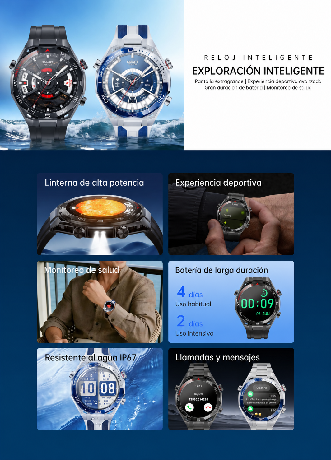 Smartwatch Hombre Deportivo Responde wpp