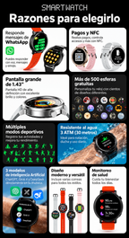 Smartwatch Ma35 Responde mensajes de wpp