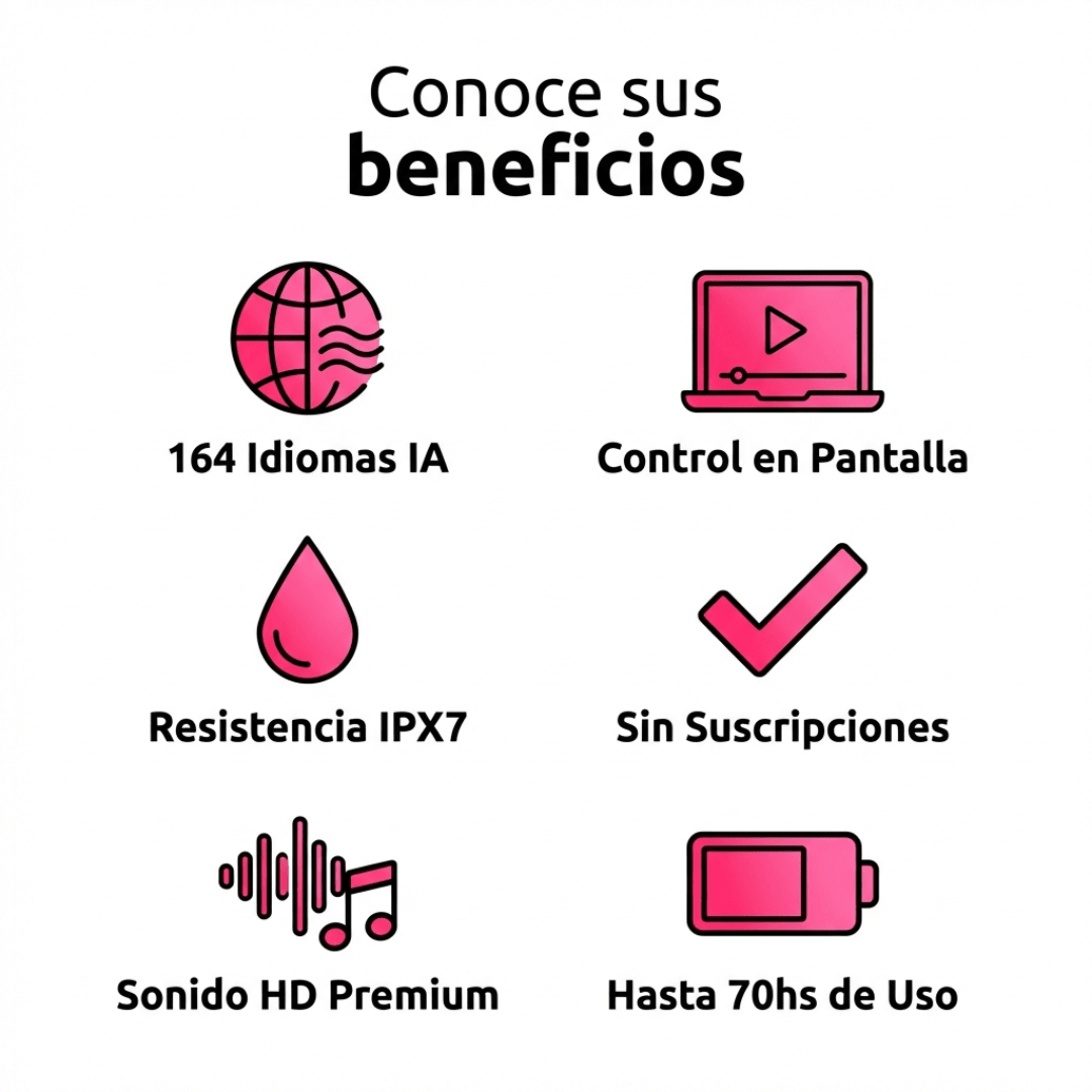 Auriculares G08 Traductor en tiempo real