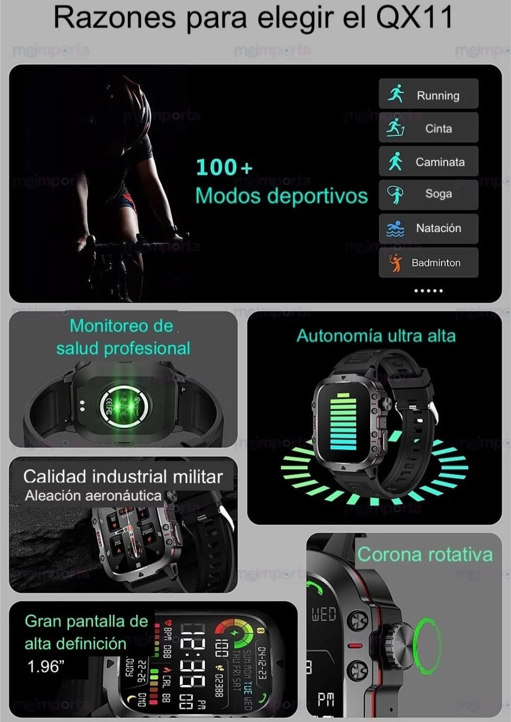 Smartwatch sumergible kt71 3atm