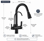 Monocomando 3 en 1 Apto para purificador Cobre