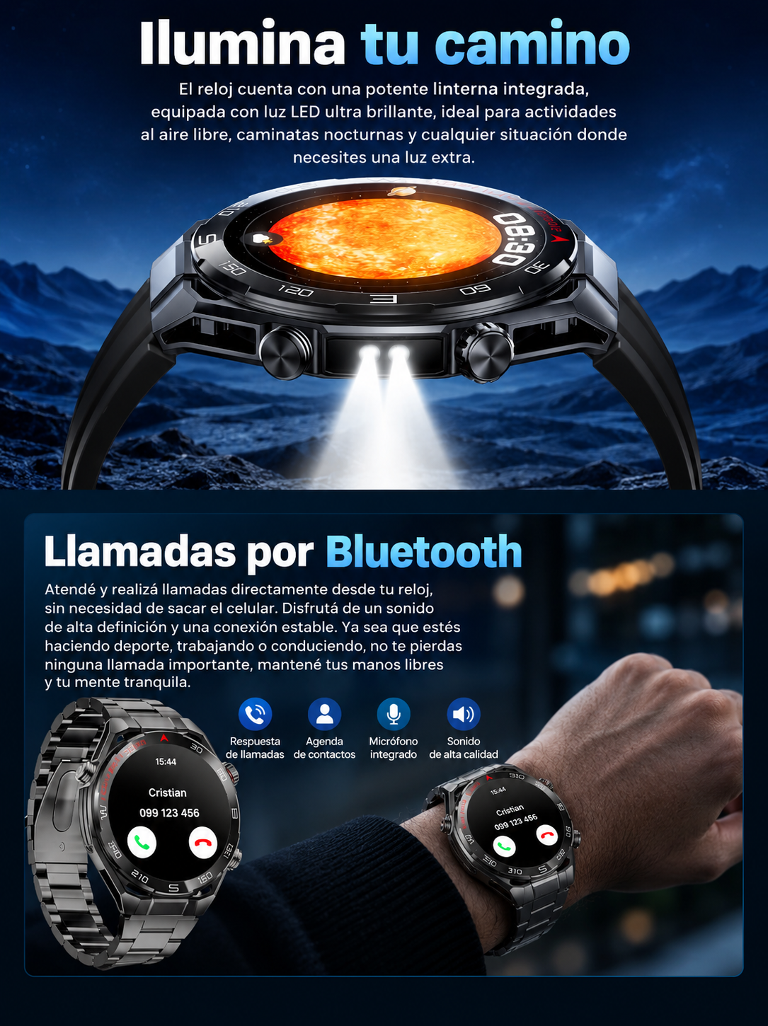 Smartwatch Hombre Deportivo Responde wpp