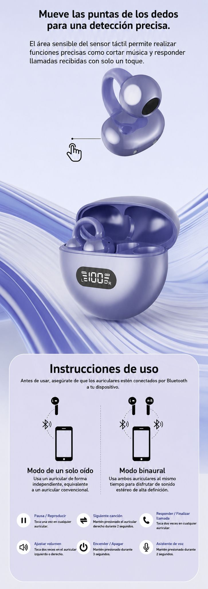 Auriculares ergonomicos deportivos Premium